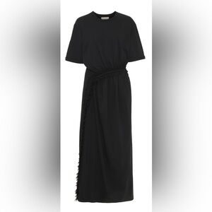 Ulla Johnson Lilia Dress. Organic Cotton Ruffle Midi Dress